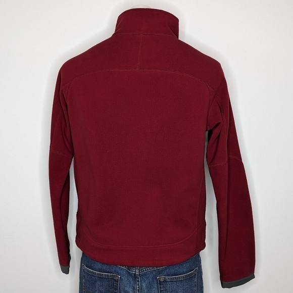 REI red fleece zip up long sleeve jacket S - Picture 7 of 11
